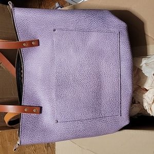 Medium Lilac Portland Leather Goods Zip Tote